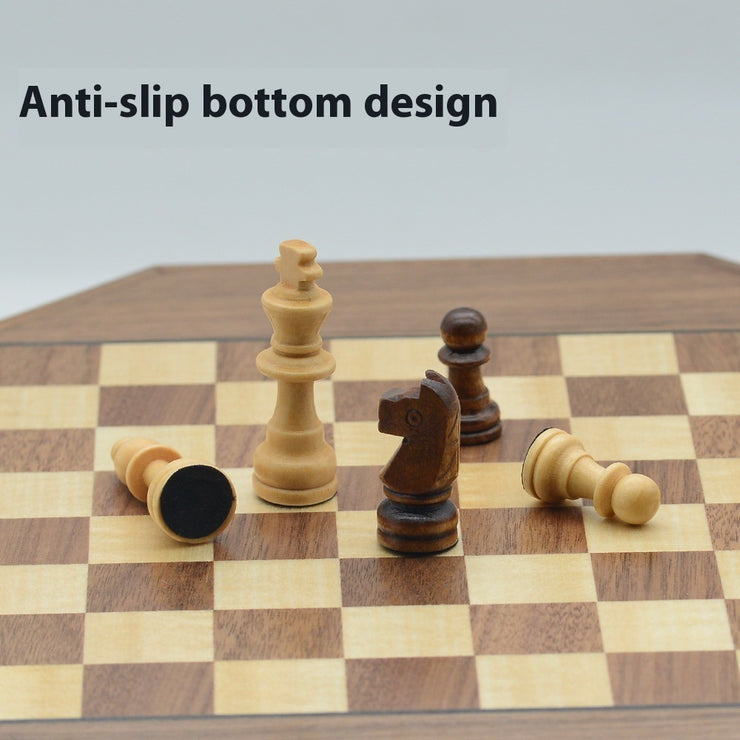 Octagonal Multilateral Wooden Chess Magnetic Puzzle Chess Game