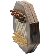 Octagonal Multilateral Wooden Chess Magnetic Puzzle Chess Game