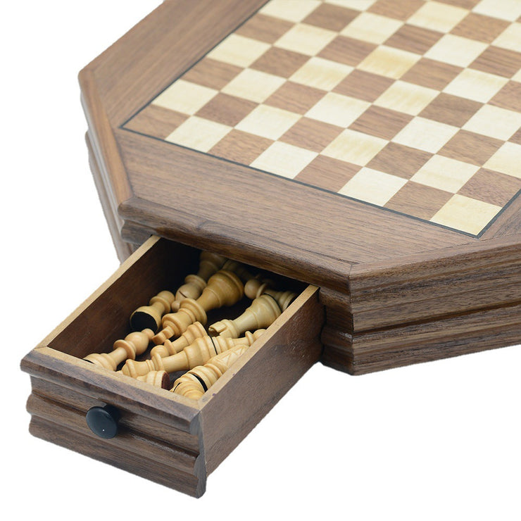 Octagonal Multilateral Wooden Chess Magnetic Puzzle Chess Game